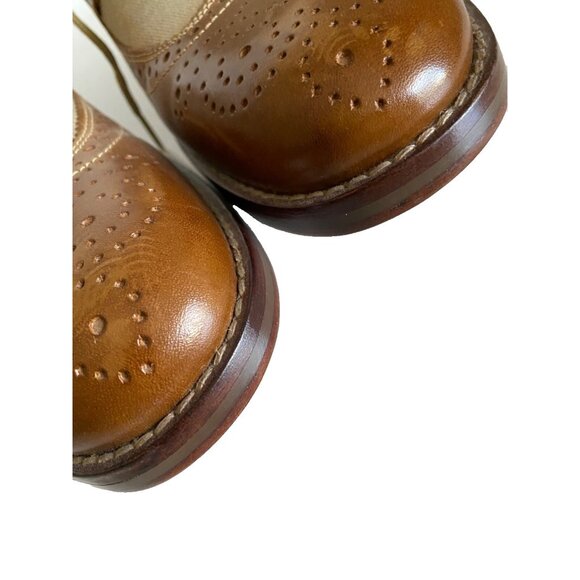 Johnston & Murphy Garner Wingtip Shoes Men Sz 11 Brown Tan Leather Linen Oxford - Picture 12 of 15